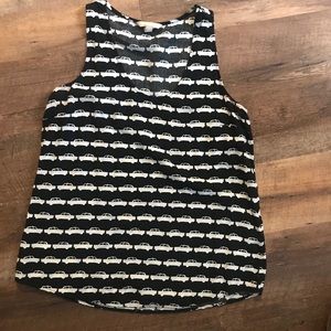 Banana Republic Black and White Taxi Blouse